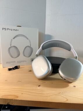 P9 Pro Max Wireless Headphones Bluetooth Over-Ear Headset earphones Silver new